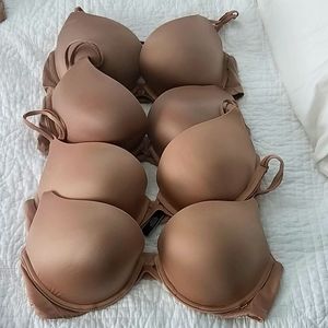 4 Victoria's Secret Very Sexy Bras - Nude - 34D